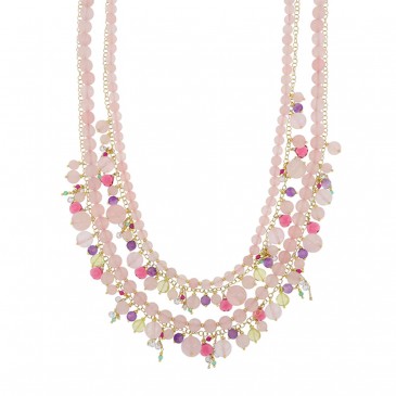 COLLANA LUCE BIG QUARZO AMETISTA RADICI DI RUBINO IN ARGENTO 925