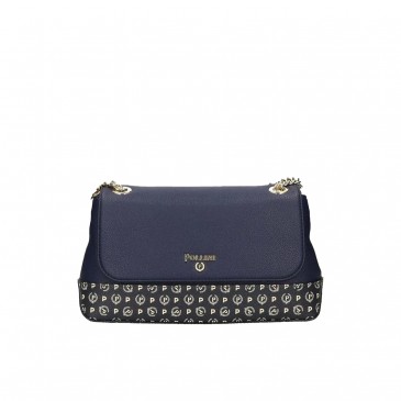 BORSA MINI GRAIN PU NAVY+H PVC BLU