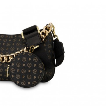 BORSA HERITAGE PVC NERO/VIT NERO