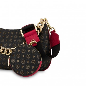 BORSA HERITAGE PVC NERO+VIT LACCA