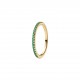ANELLO PAVÉ FASCIA SOTTILE VERDE