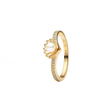 ANELLO PRINCIPESSE DISNEY, ARIEL CON PERLA D'ACQUA DOLCE COLTIVATA
