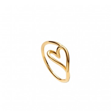 ANELLO CUORE PICCOLO LINEA SINUOSA