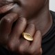 ANELLO SIGILLO GRANDE CON PIETRE LUMINOSE