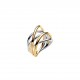 ANELLO LINEE INTRECCIATE BICOLORE