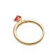 ANELLO SOLITARIO CUORE ROSSO