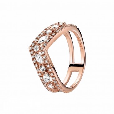 Anello chevron doppio taglio marquise