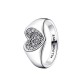 ANELLO CUORE PAVÉ SIGILLO