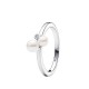 ANELLO PERLE D'ACQUA DOLCE COLTIVATE E PUNTO LUCE