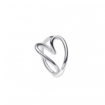 Anello Cuore Linea Sinuosa