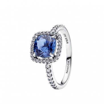 ANELLO PUNTO LUCE QUADRATO BLU GRANDE