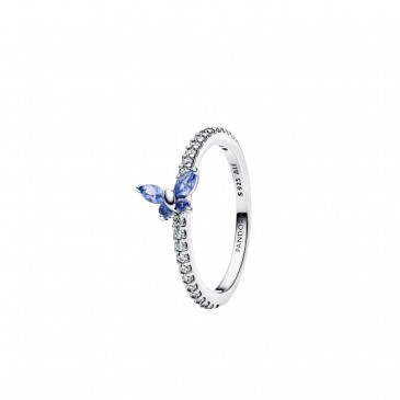 ANELLO FARFALLA LUMINOSA BLU