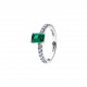 ANELLO TAGLIO BAGUETTE VERDE