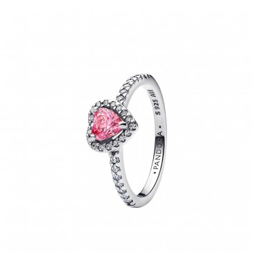 ANELLO CUORE IN RILIEVO ROSA