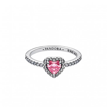 ANELLO CUORE IN RILIEVO ROSA