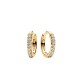 ORECCHINI CERCHI PICCOLI PAVÈ PLACCATURA IN ORO 14K
