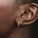 ORECCHINI CERCHI PICCOLI PAVÈ PLACCATURA IN ORO 14K