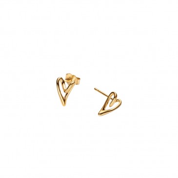 ORECCHINI CUORE LINEA SINUOSA