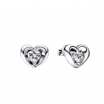ORECCHINI CUORE SPLENDENTE CON PIETRA