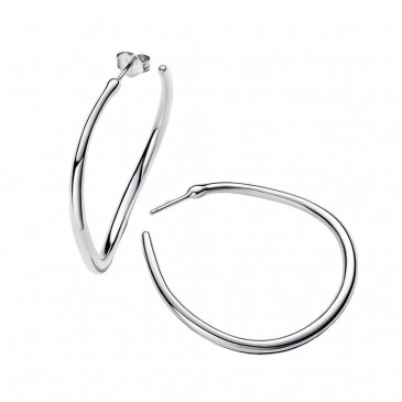 Orecchini Cerchi Aperti 42 mm Linea Sinuosa