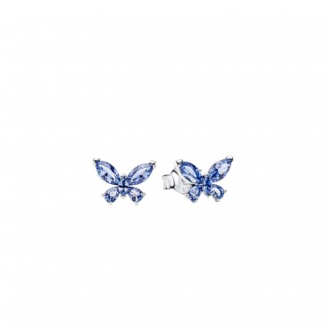 ORECCHINI FARFALLA LUMINOSA BLU