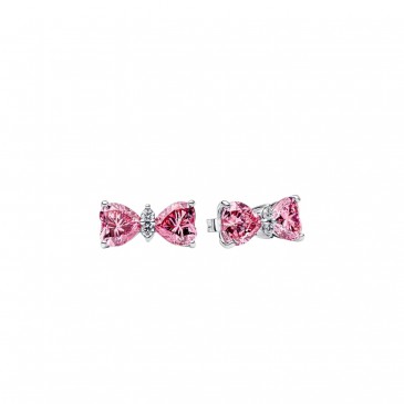ORECCHINI FIOCCO LUMINOSO ROSA GRANDE