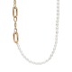 COLLANA COLLANA MAGLIA LINK SLIM CON PERLE COLTIVATE D'ACQUA DOLCE TRATTATE PANDORA ME