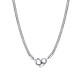 COLLANA MAGLIA GEOMETRICA CON CHIUSURA A CUORE