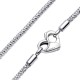 COLLANA MAGLIA GEOMETRICA CON CHIUSURA A CUORE
