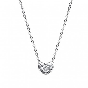 COLLANA CUORE SPLENDENTE CON PIETRA