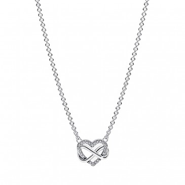 COLLANA CUORE INFINITO PIETRE LUMINOSE