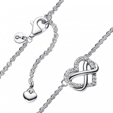 COLLANA CUORE INFINITO PIETRE LUMINOSE
