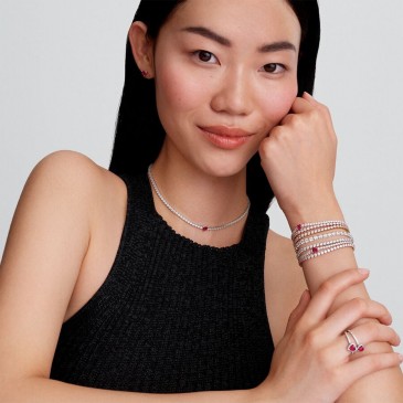 COLLANA CHOKER CUORE ROSSO