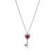 COLLANA CHIAVE CON CUORE ROSSO