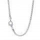 COLLANA MAGLIA CODA DI VOLPE CON CHIUSURA PAVE