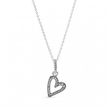 Collana con Pendente Cuore Scintillante
