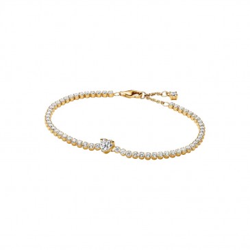 BRACCIALE TENNIS CON CUORE IN RILIEVO