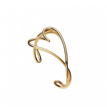 BRACCIALE APERTO CUORE LINEA SINUOSA