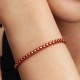BRACCIALE INTRECCIO TESSUTO ROSSO