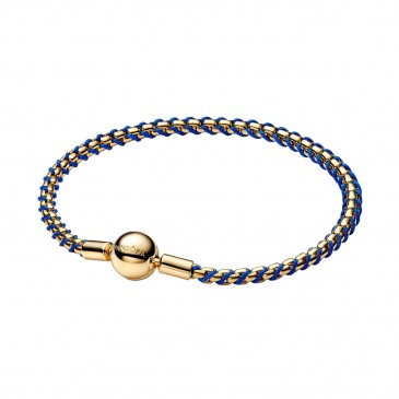 BRACCIALE INTRECCIO TESSUTO BLU