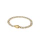 BRACCIALE CATENA MAGLIA CUBANA BICOLORE CON PAVÈ