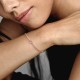 Bracciale Tennis con Cuore e Pietre Rosa