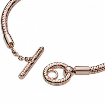 Bracciale Pandora Moments con maglia snake e barretta a T
