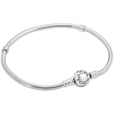 Bracciale Pandora Moments con maglia snake e chiusura con pavé scintillante