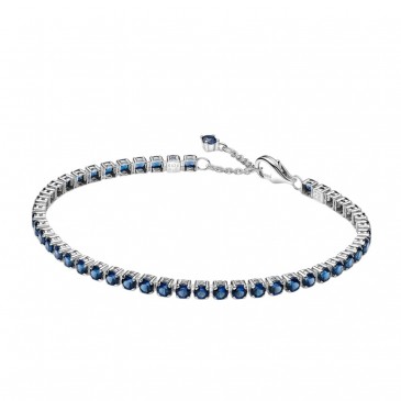 BRACCIALE TENNIS CON PIETRE BLU