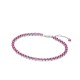 BRACCIALE TENNIS CRISTALLI ROSA SCURO