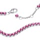 BRACCIALE TENNIS CRISTALLI ROSA SCURO