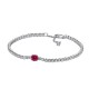 BRACCIALE TENNIS CON PIETRA ROSSA