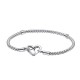 BRACCIALE MAGLIA GEOMETRICA CON CHIUSURA A CUORE
