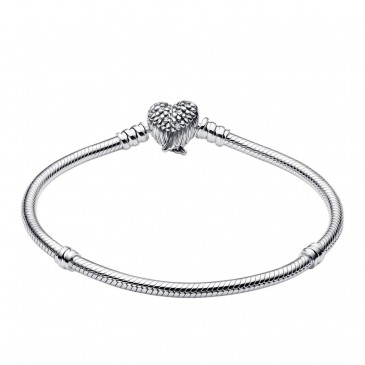 BRACCIALE CON CHIUSURA A CUORE E ALI D'ANGELO